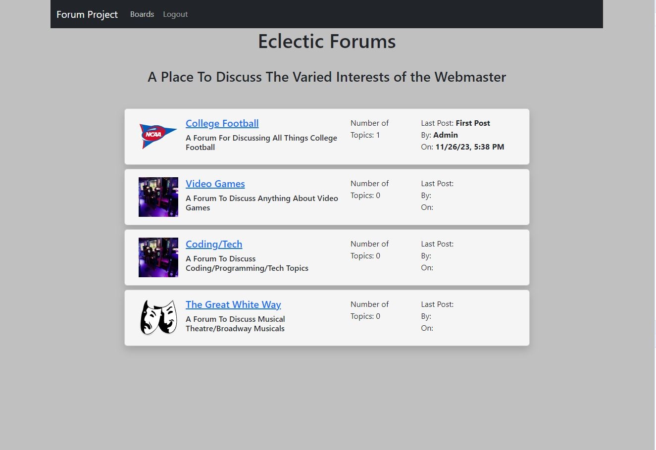 Eclectic Forums